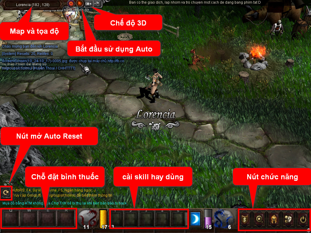 Chức năng chính của Game MU Lạc Việt Chức năng chính của Game MU Lạc Việt